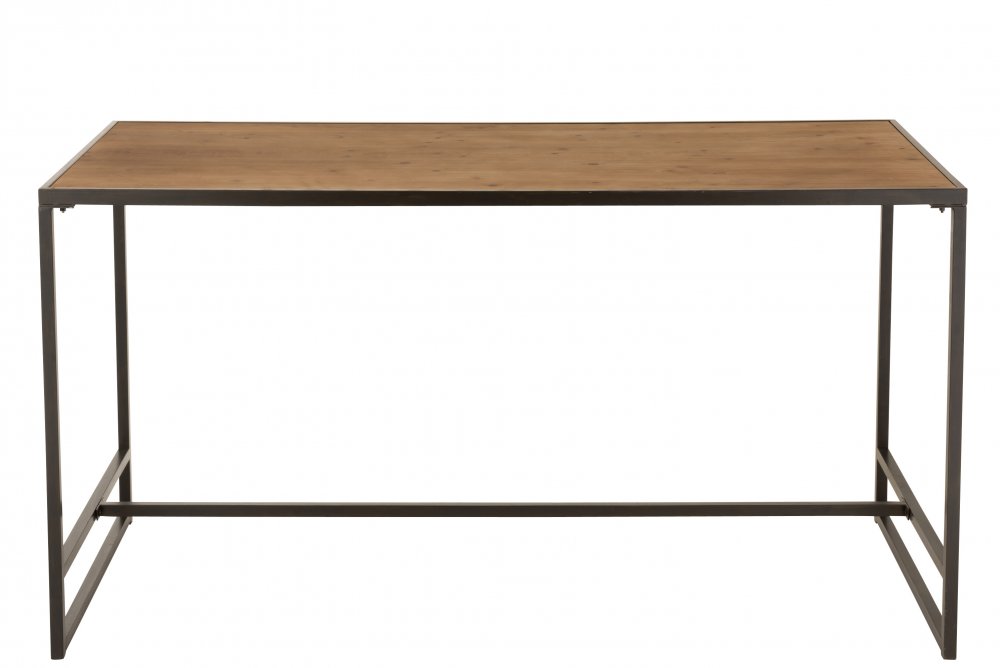 Table de bar rectangulaire USTI Métal/Bois naturel